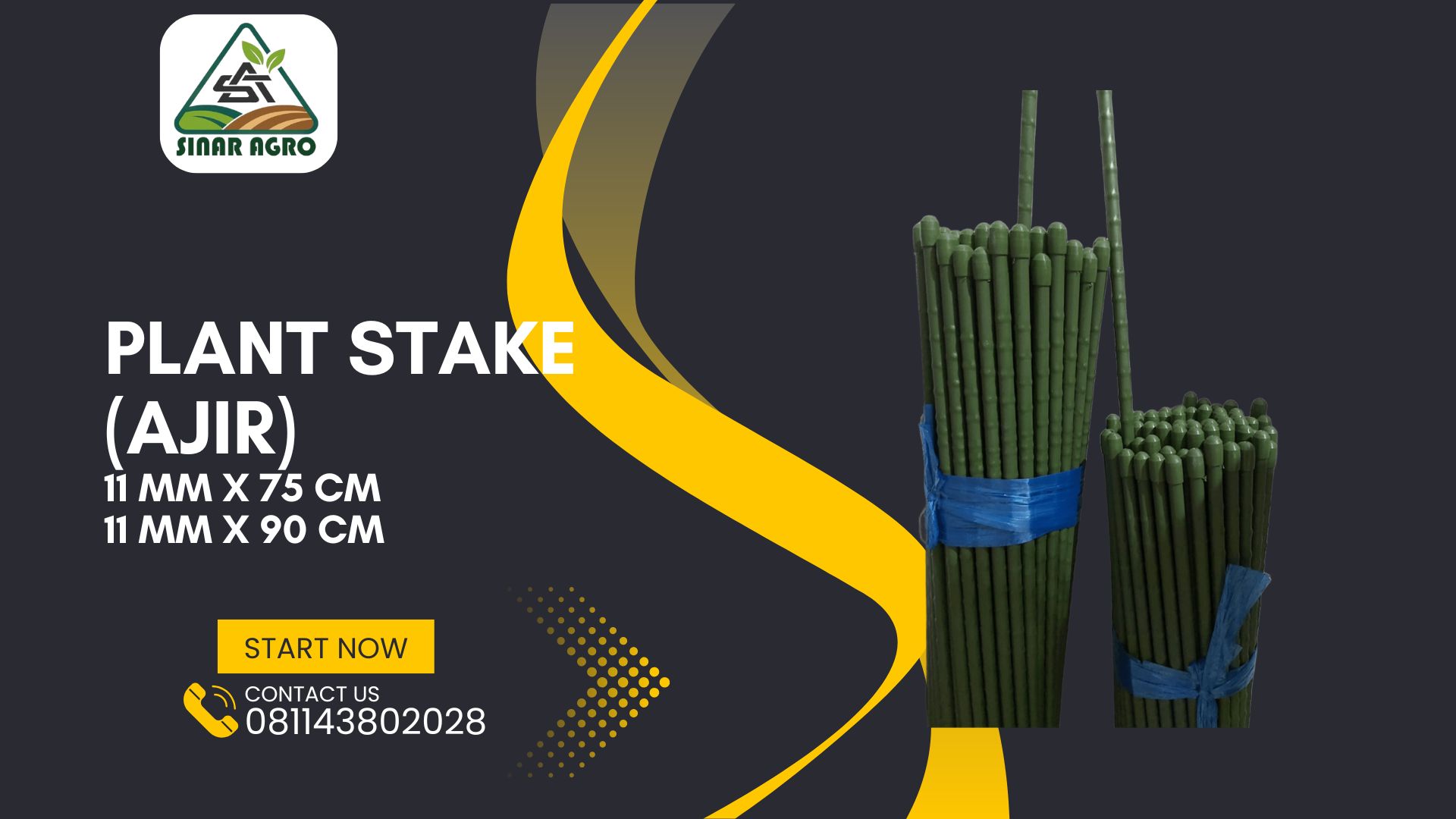 Plant Stake (Ajir) 11 mm x 75 cm