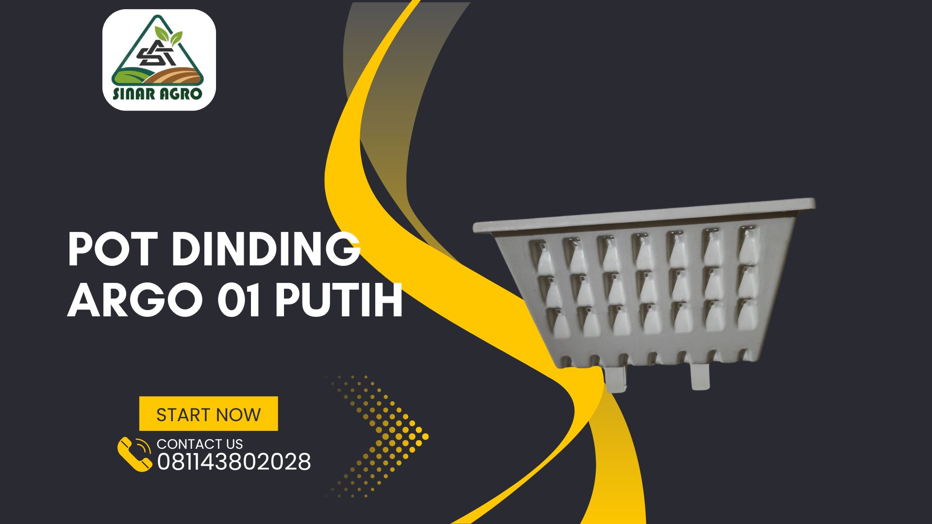 Pot Dinding Argo 01 Putih 