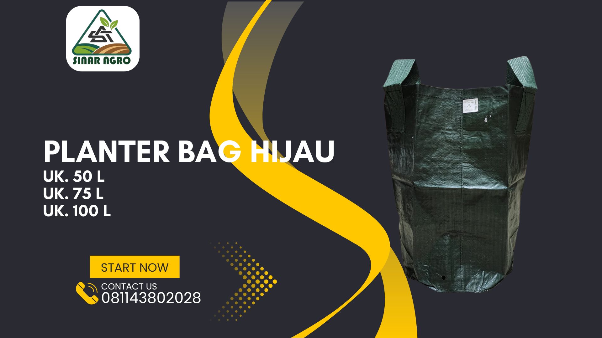 Planter Bag Hijau 100 L