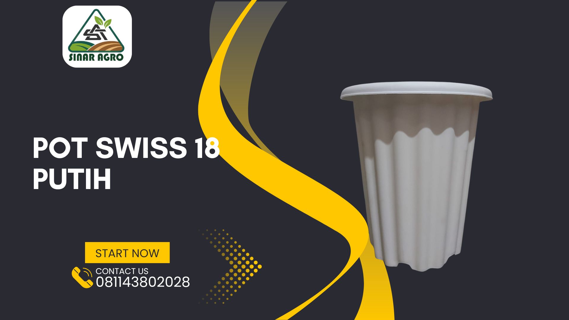 Pot Swiss 18 Putih
