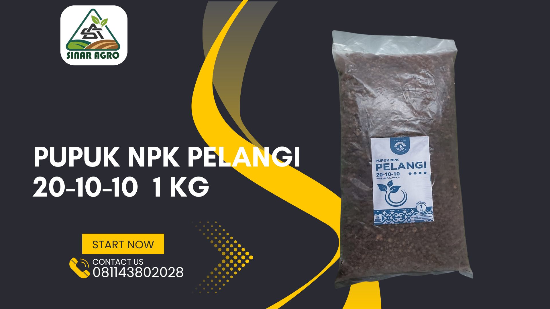 Pupuk NPK Pelangi 20-10-10 1 kg