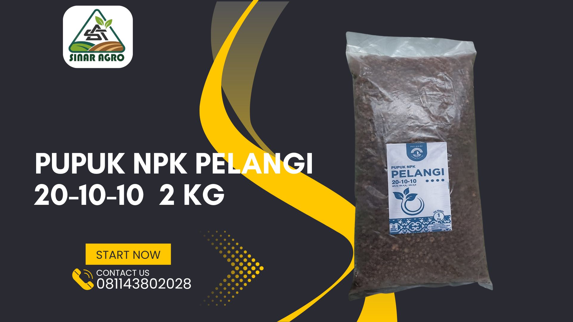Pupuk NPK Pelangi 20-10-10 2 kg